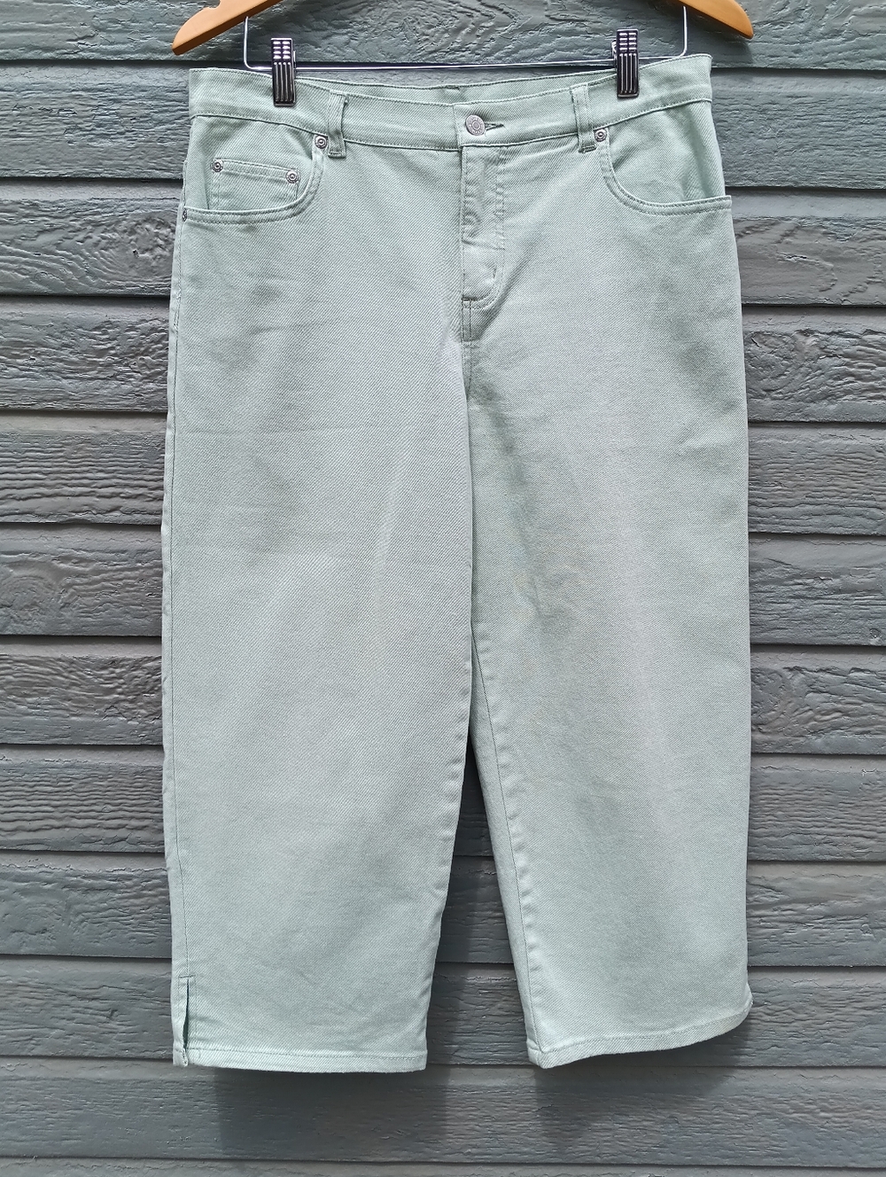 Sonoma Sage Green Stretch Denim Capris
